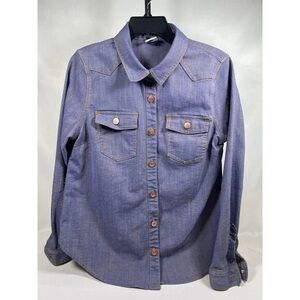 Casual Blue Button-Up Shirt